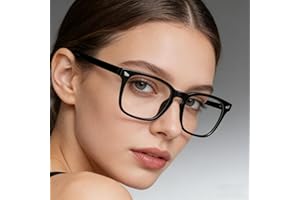 Retro Clear Frame Glasses Women Men, Fashion Lightweight Clear Lens Glasses for Office