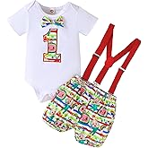 Fifiilyty 1st Birthday Outfits boy mr onederful birthday Cake Smash Clothes Set Short Sleeve Bow Tie Romper Pants Set
