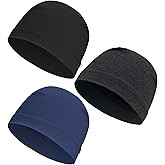 Hovyjumz 3 Pieces Cotton Skull Caps for Men Women Chemo Headwear Lightweight Beanie Sleeping Cap Helmet Liner