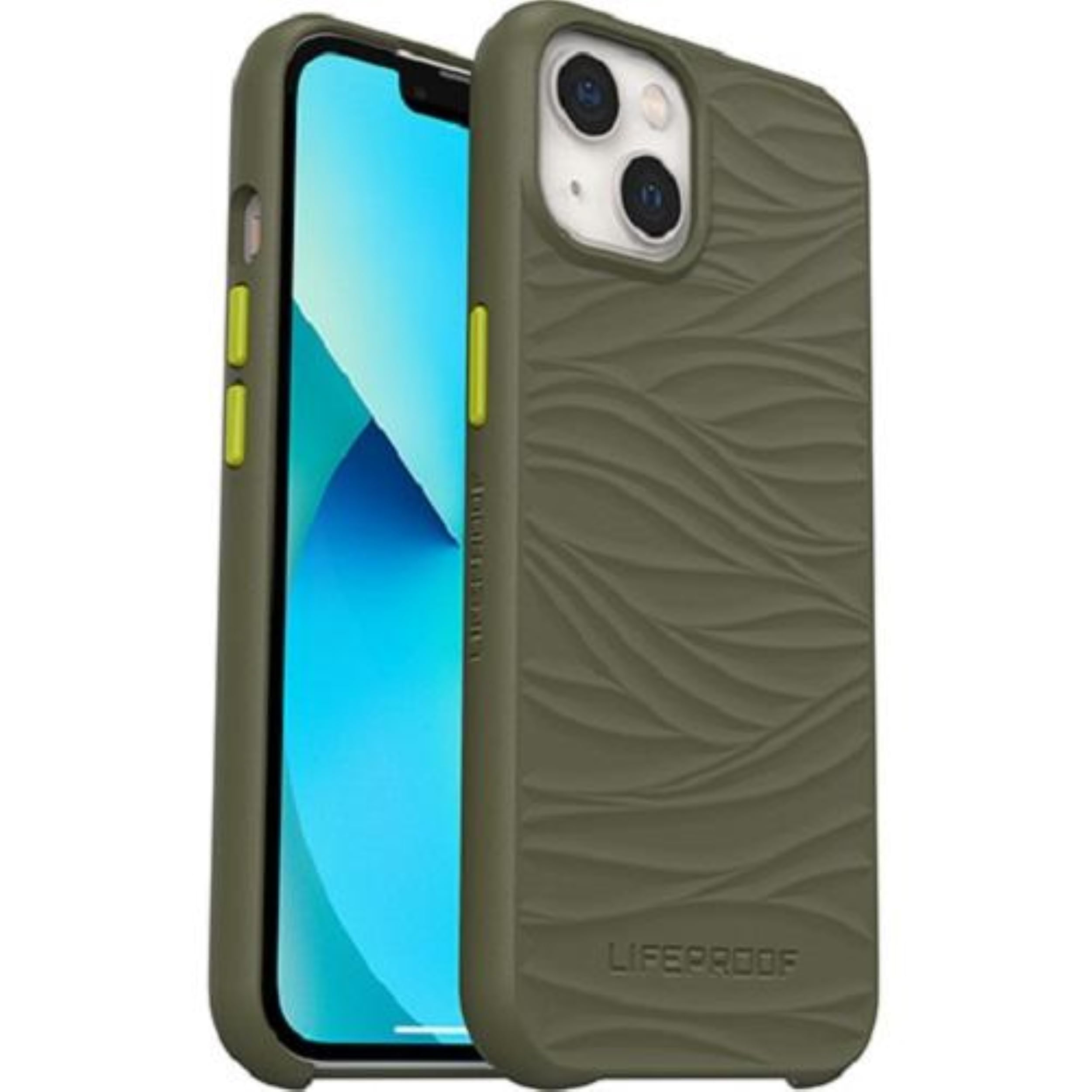 LifeProof Wake Case for iPhone 13, Shockproof, Drop proof to 2 Meters, Protective Thin Case, Sustainably made from Recycled Ocean Plastic, Green