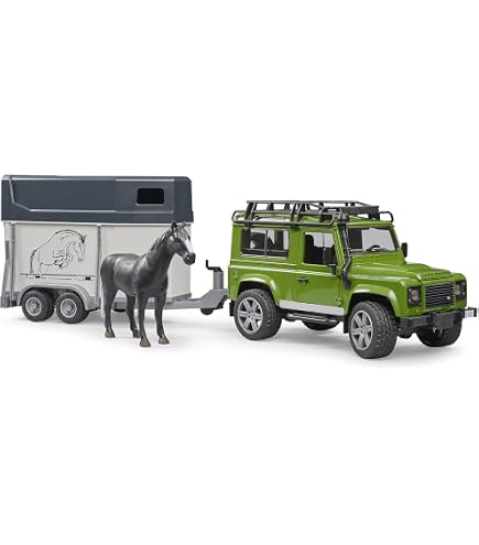 BRUDER 02227 Livestock Trailer With 1 Cow Figure, 1:16 Scale, Bworld Series