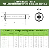 AMLOOPH M4 Cabinet Knobs Screws 50mm 30 Pack M4 Bolts for Wardrobe Drawer view 4