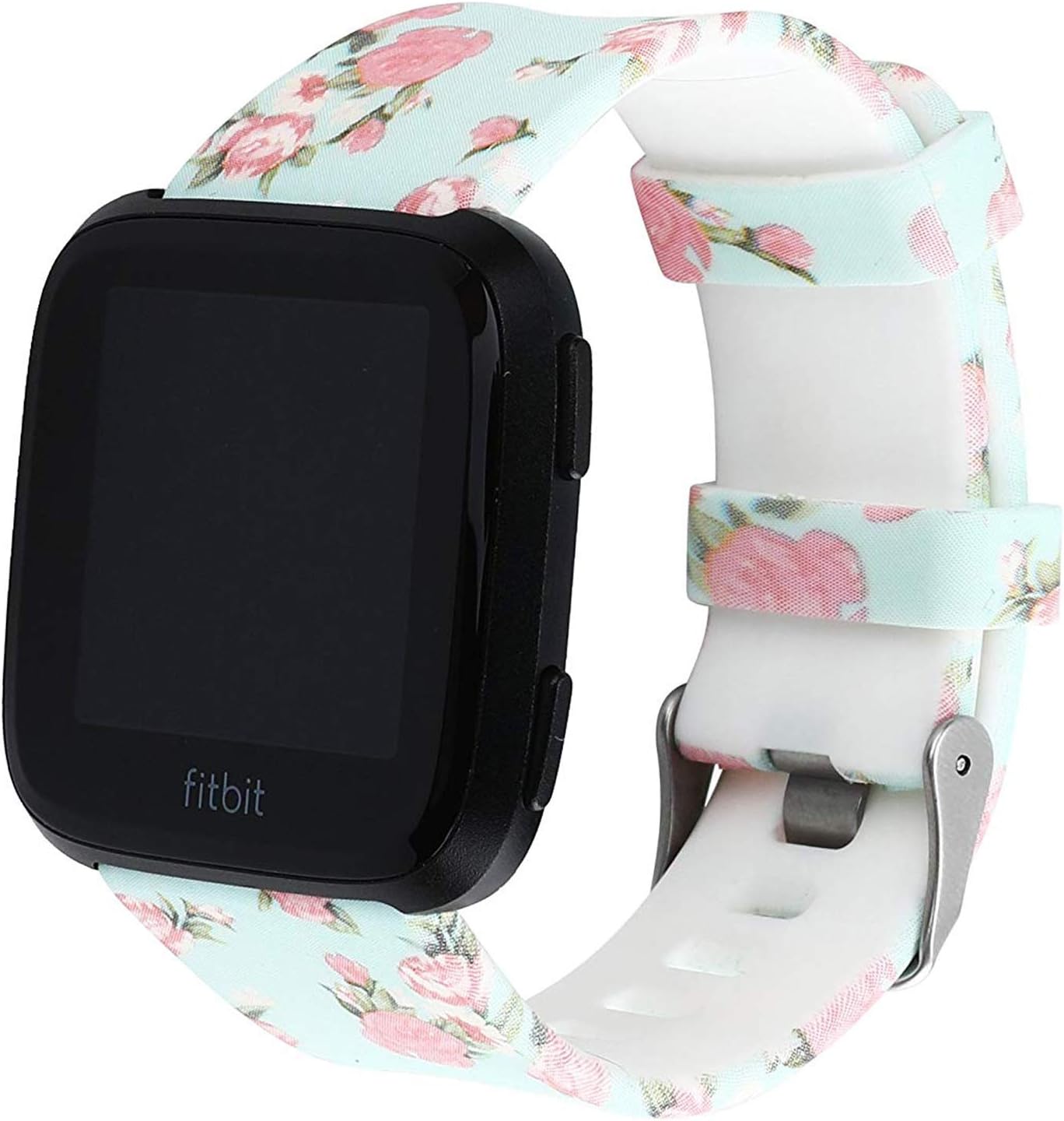 DBoer Compatible Fitbit Versa Silicone Bands Colorful Flowers Soft Silicone Sport Strap Replacement Silicon Bands with Quick Release Buckle for Fitbit Versa Smart Watch