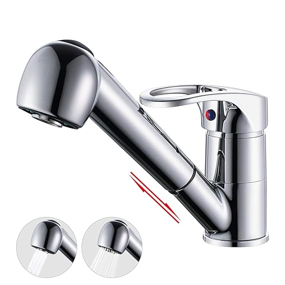 BONADE Ausziehbare Küchenarmatur, Küche Wasserhahn mit Zwei Funktion Brause, Einhebelmischer Küche Spültisch Armatur, Spültis