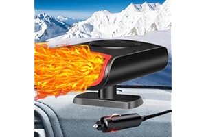 NUMHOSAI Car Heater - Portable Car Heater, 150W 12V Car Heater That Plugs into Cigarette Lighter, Car Heater Windshield Defroster Demister, Auto Defogger 360° Rotatable Heater