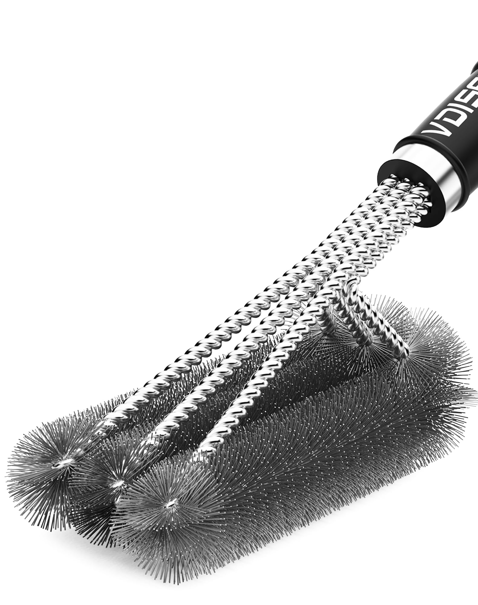 Grill Brush BBQ Grill Brush,3 in 1 Stainless Steel Wire Bristles,360° Wire Cleaning PP Heat Insulation Handle,Easier Cleaner Burners and Cooking Grates Racks