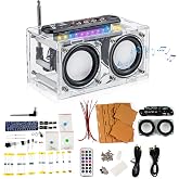 Diymore DIY Bluetooth Speaker Kit Radio Soldering Practice Kit,Dual Speakers &amp; Remote Control,for TF/AUX/Bluetooth/USB Support,for Home and School Education Gifts for Women Men Mom Kids