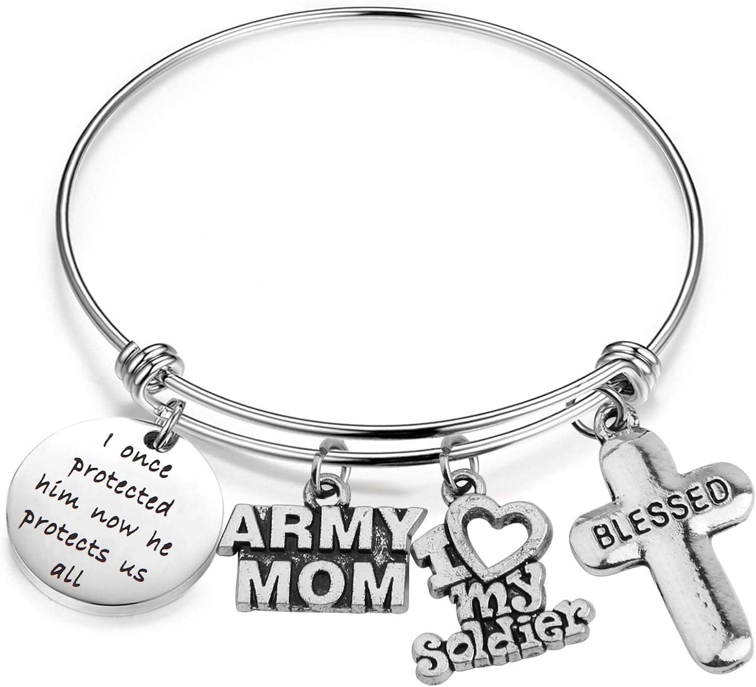Amazon Com Gzrlyf Military Mom Bracelets I Once Protected Him Now He Protects Us All Mom Gifts For Army Mom Air Force Mom Navy Mom Army Mom Clothing