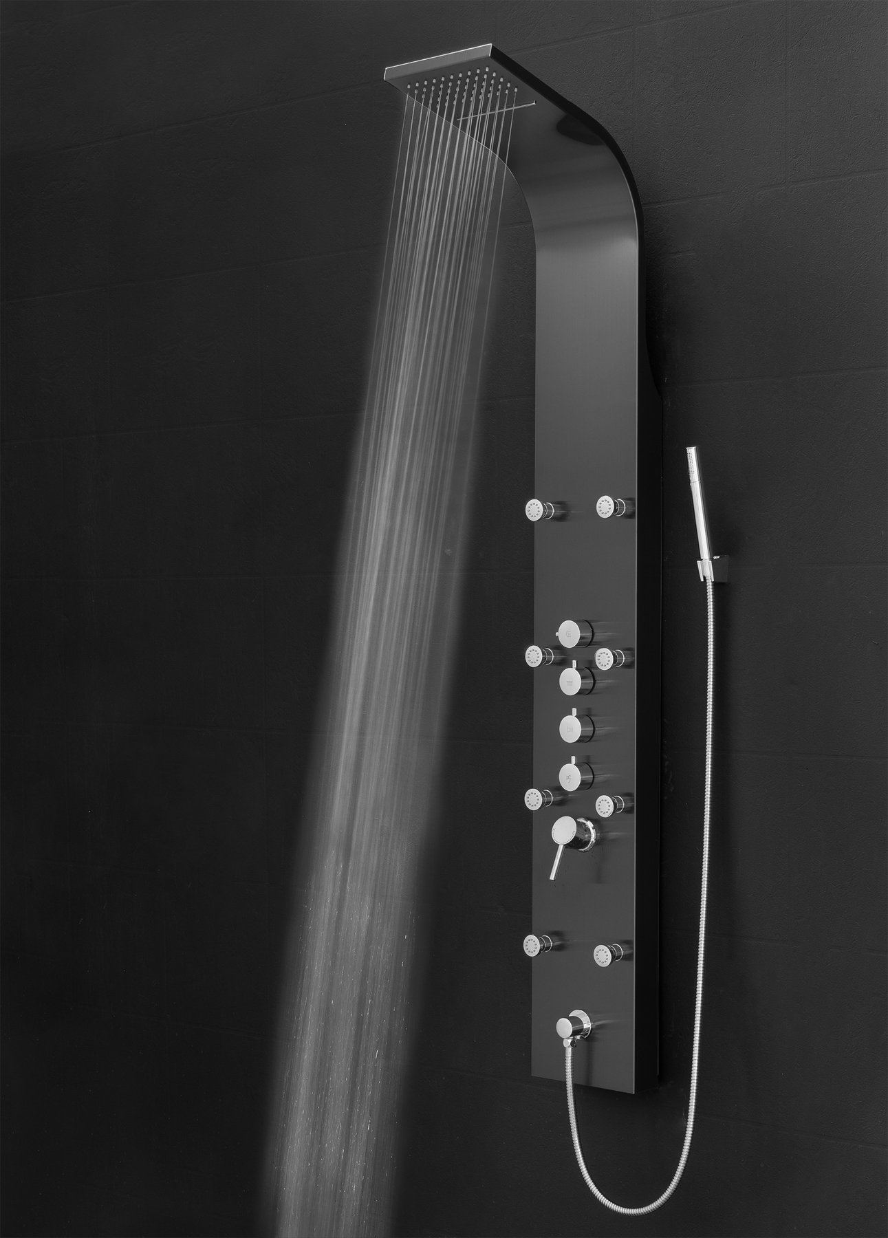 65" Rainfall Waterfall Dual Style Shower Panel Tower System 2 in 1