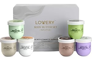 LOVERY Christmas Gifts for Women - Whipped Body Butter Scented Body Lotion Set 36oz - Skincare Gift Set Self Care Gifts for Women, Shea Butter Lotion Moisturizing Cream, Mom, Grandma Gift Box