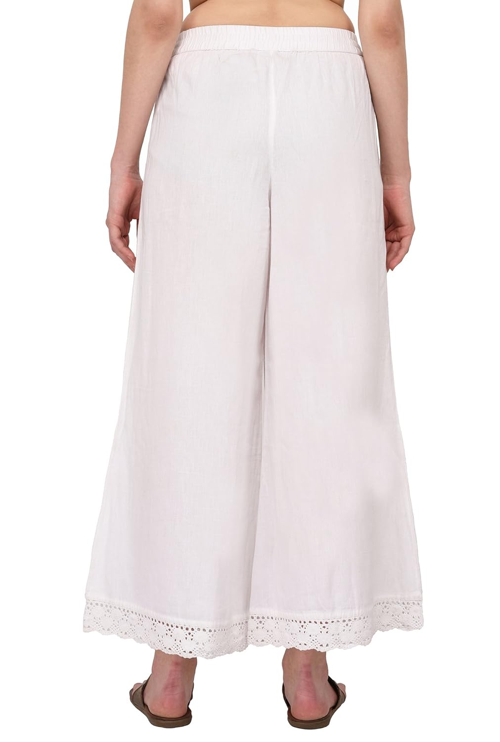 pistaa women's white lace palazzos