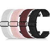 4 Pack 22mm Elastic Bands Compatible with Garmin Venu 3/2, Vivoactive 4 (45mm), Garmin Forerunner 570 (47mm)/255/265, Amazfit GTR 4/3/2, Smartwatch Band for Amazfit Bip 6/5, Amazfit Balance