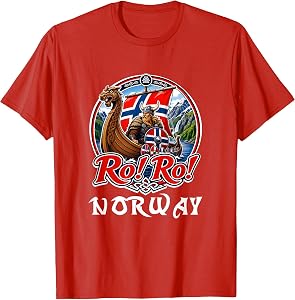 Norway Viking Shirt Norwegian Flag Norway Viking Ship Norway T-Shirt