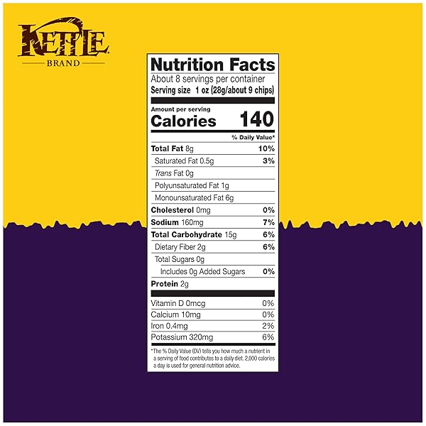 KETTLE BRAND POTATO CHIPS, KRINKLE CUT, TRUFFLE OIL & SEA SALT KETTLE CHIPS, 7.5 OZ