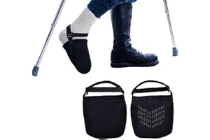 APDTEK (Upgraded) 2 PCS Protective Cast Socks Toe Covers with Fixed Strap for Foot, Soft Warm Cast Socks Over Cast for Men Women Adults, Adjustable Non-slip Cast Toe Covers Fit for Most Casted Foot