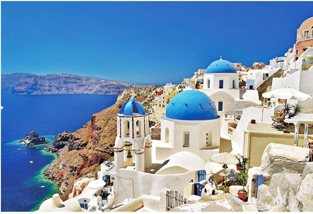 1000 Pieces Jigsaw Puzzles for Adults and Kids (14+ Ages) - Aegean Sea Micro Jigsaw Puzzles 27.6 x 19.7inch