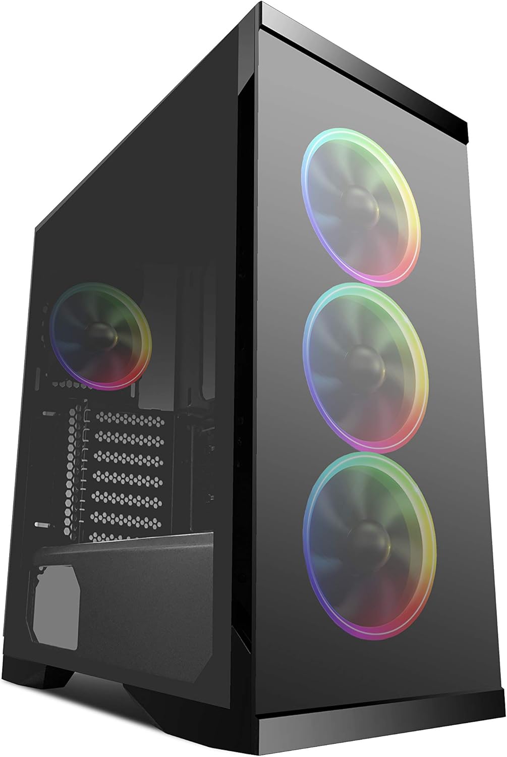 SaharaGaming C500B ATX Black Tempered Glasses gaming case Amazon.co.uk