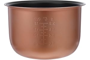 ABOOFAN 1pcs Rice Cooker Inner Pot Replacement 5l/10 Cup Non-Stick Alloy Cooking Bowl Insert for Multi Cooker, Easy to Clean 