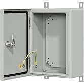 KWONONG Metal Enclosure, IP65 Waterproof Electrical Box for Indoor and Outdoor Projects, Includes Mounting Plate and Wall Bracket 350&times;250&times;150mm (14"&times;10"&times;6")