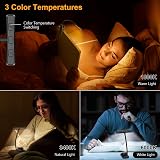 Gritin 19 LED Book Light Reading Lamp with Memory 3 Color Temp Stepless Dimming view 3