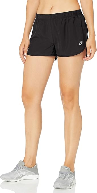 asics silver split short