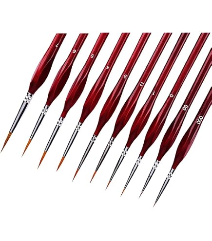 Studio 22 Rigger Brush Set - 4 Triangular Grip Brushes For Model Painting, Sizes 10/0 To 0