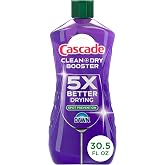 Cascade Rinse Aid Clean &amp; Dry Booster Dishwasher Liquid, Gel &amp; Detergent Pods for Sparkling Clean Dishes, Dishwasher Soap Tablets &amp; Rinse Aid Dry Booster, 30.5oz