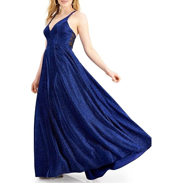 Amazon.com: B Darlin Womens Fit + Flare Full-Length Dress Red Embellished  Spaghetti Strap V Neck Prom Juniors 5 : Clothing, Shoes & Jewelry