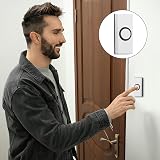 Fuitke Universal Wired Doorbell Button 240V 0.5A 2 Wire White 5.5cm view 6