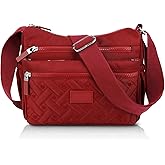 Rkrouco Crossbody Bag for Womens Multi-Pocket Shoulder Handbags Nylon Waterproof Messenger Bag Lightweight Casual Purse