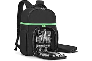 VOGANO Picnic Backpack - Picnic Set for 2 Person with 2 Insulated Cooler Compartment, Blanket and Cutlery Set, Ideal Bridal Shower Gifts, Engagement Gifts for Couples & Unique Wedding Gifts for Couples 2025