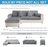 GKXLH Soft Flannel Sofa Covers 70x150cm Non-Slip 1/2/3 Seater Grey view 4