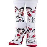 Cool Socks - Betty Boop Novelty Crew Socks - Unisex Size Medium - Funny Graphic Cartoon Print -Soft Stretch Cotton Blend, Fun Gift