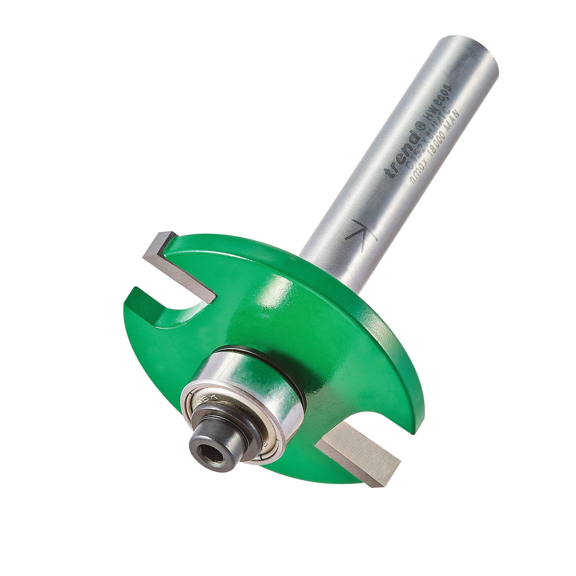 Trend CraftPro Bearing Guided Biscuit Jointer Router Cutter, 8mm Shank, 4mm Cut Length, for Biscuit Sizes 0, 10, 20, Tungsten Carbide Tipped, C152X8MMTC