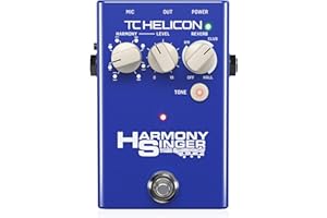 TC-Helicon HARMONY SINGER 2 Battery-Powered Vocal Effects Stompbox with Guitar-Controlled Harmony, Reverb and Tone