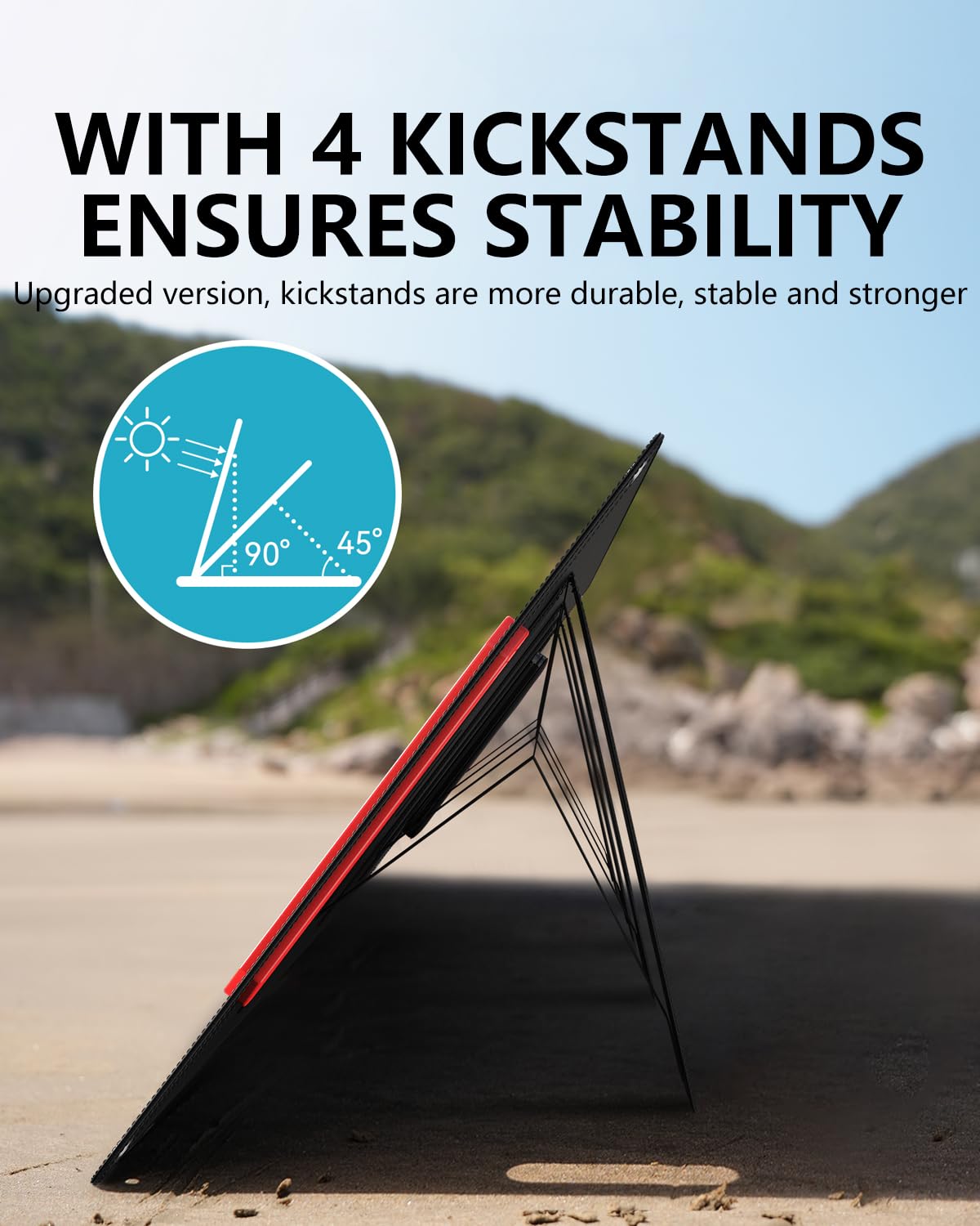 ELECAENTA 300W Portable Solar Panel for Power Station Generator, 25% High Efficiency, Ultra Lightweight, 39V Foldable ETFE Portable Solar Charger for Outdoor RV Camping Off-Grid Rooftops Emergency