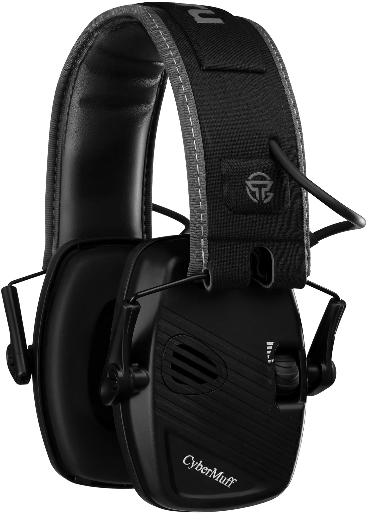 Photo 1 of TacGuru CyberMuff E – Electronic Shooting Ear Protection Earmuffs, NRR 24 dB, Gun Range Hearing Protection for Shooters, Black