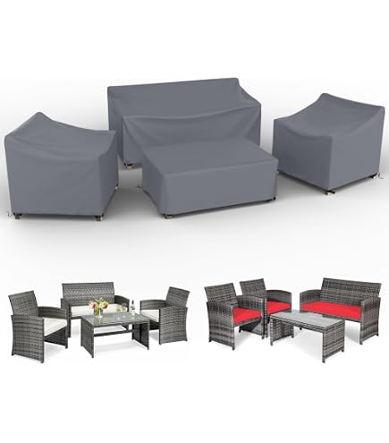 Housses Imperméables Pour Chaises De Jardin - Lot De 2, Nylon 600D, Cordon De Serrage