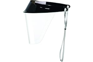 Pac-Dent iVisor Plus Reusable Face Shield Kit, Full Face Protective Shield with Anti-Fog Coating and Cinch Cord, Adjustable to Comfortably Fit All Head Sizes, Satin Black