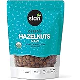 Elan Organic Raw Hazelnuts, 165g, Unsalted, Unroasted, Shelled Raw Nuts, With Skins, Healthy Snacks, Non-GMO, Vegan, Gluten-F