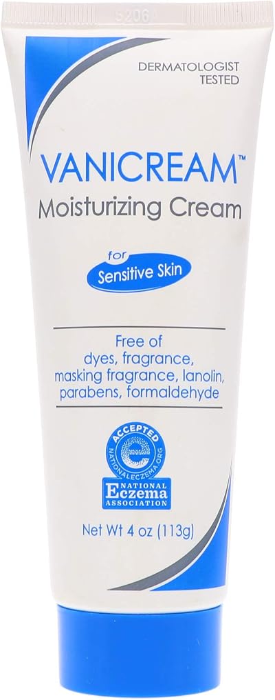Vanicream Skin Cream Tube 4 oz Moisturizer Gentle Fragrance Free Dermatologist
