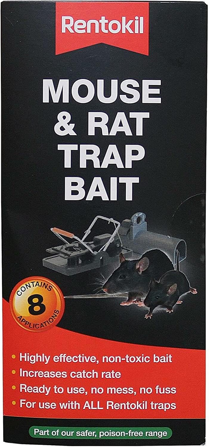Rentokil Mouse and Rat Trap Bait, Black, 0.2x7x15 cm