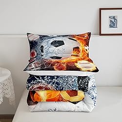 Erosebridal Boys Soccer Bedding Set Football Sports