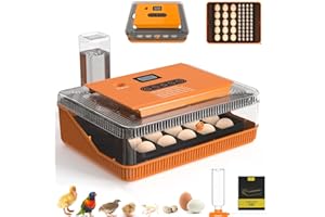 GENERIC HOWOOIUA 30 Egg Incubator with Automatic Egg Turning and Humidity Display, Incubators for Hatching Eggs, Chicken, Ducks, Goose, Pigeon, Quail, Parrot Incubator for Farm, Lab (25-Orange)