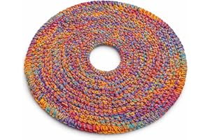 BOONI 8" Hand-Crocheted Cotton Flying Disc – Soft Handmade Frisbee Toy for Safe Outdoor Backyard Play