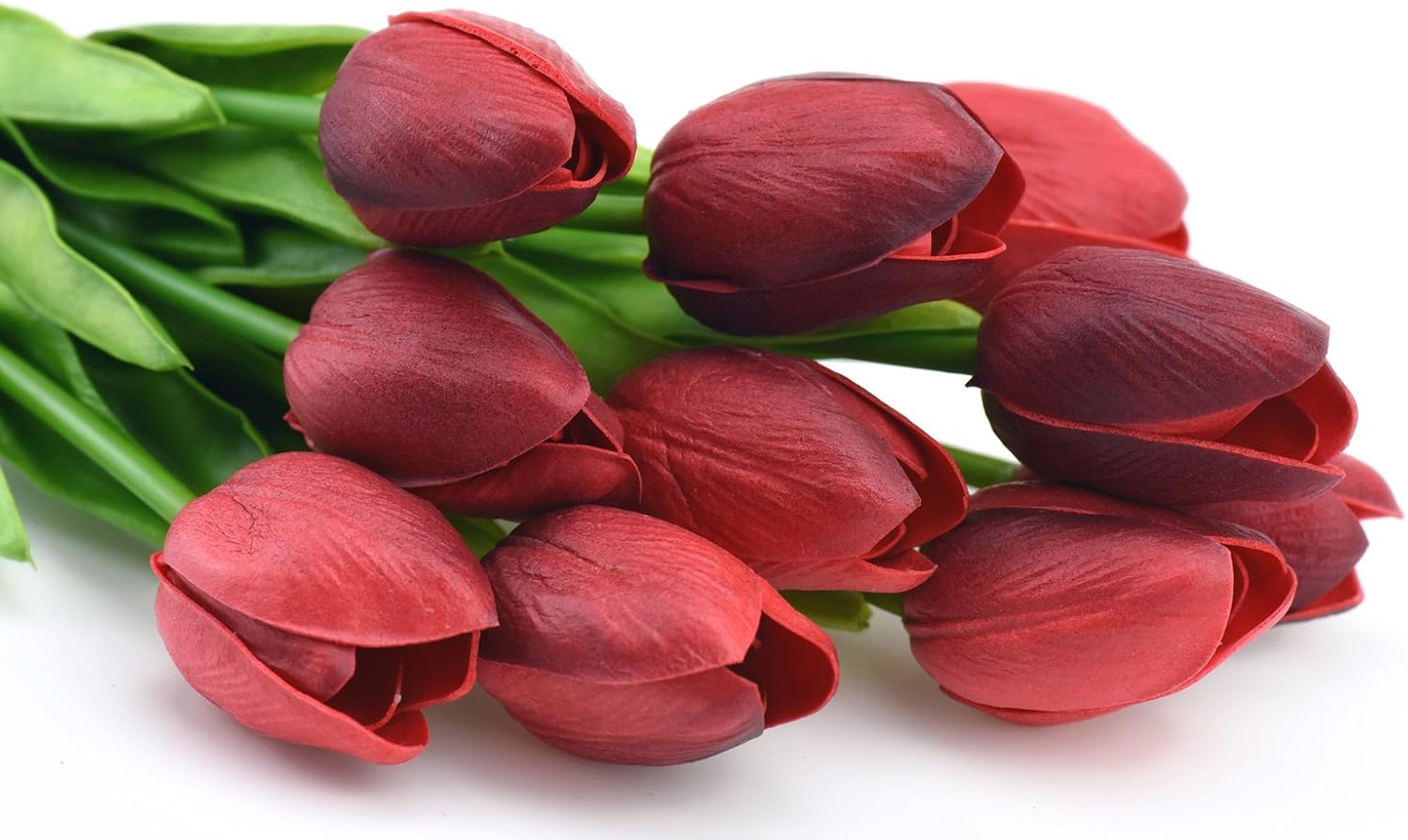 FiveSeasonStuff 10 Stems of Real Touch Tulip Artificial Flowers Bouquet, Perfect for Wedding Bridal, Party, Home, Holidays - Image 3