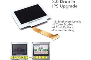 FINDING HARVEST Game Boy Advance SP Drop-In 3.0 IPS Backlight LCD Upgrade Kit For AGS 001 & 101 Gameboy NO SOLDER/NO TRIMMING (White)