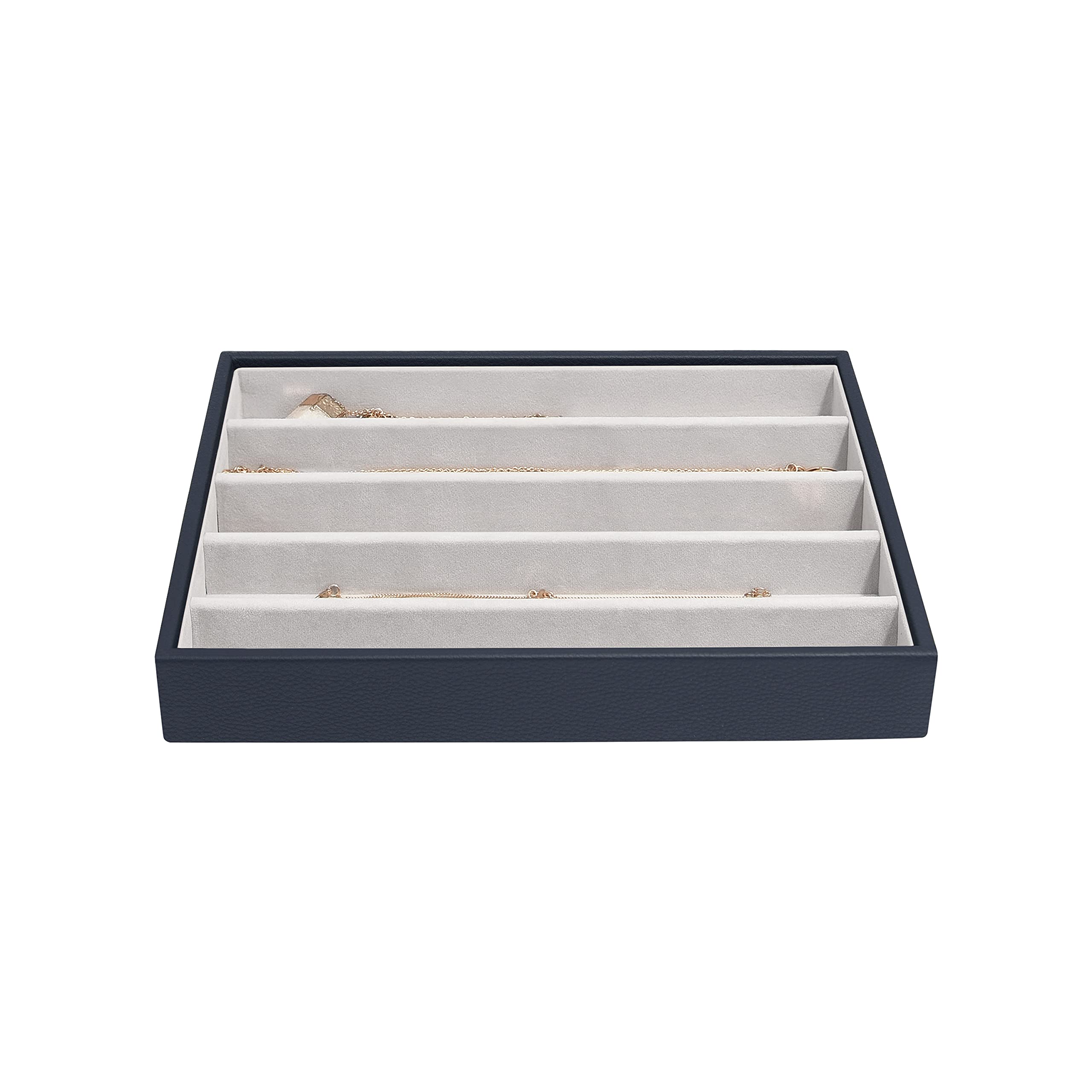 Stackers Navy Classic Medium Jewellery Box Necklace Layer