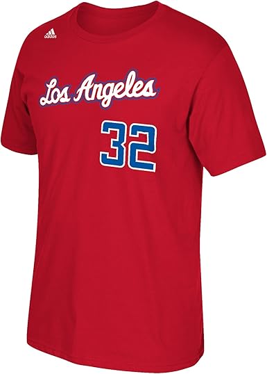 Amazon Com Blake Griffin Adidas Red Name And Number Los Angeles Clippers T Shirt Clothing
