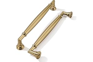khtumeware 10 Pack 6 Inch(152mm) Champagne Bronze Cabinet Pulls Heavy Duty Solid Satin Brass Cabinet Handles Kitchen Cabinet Hardware for Cupboard Drawer Handles Dresser Pulls
